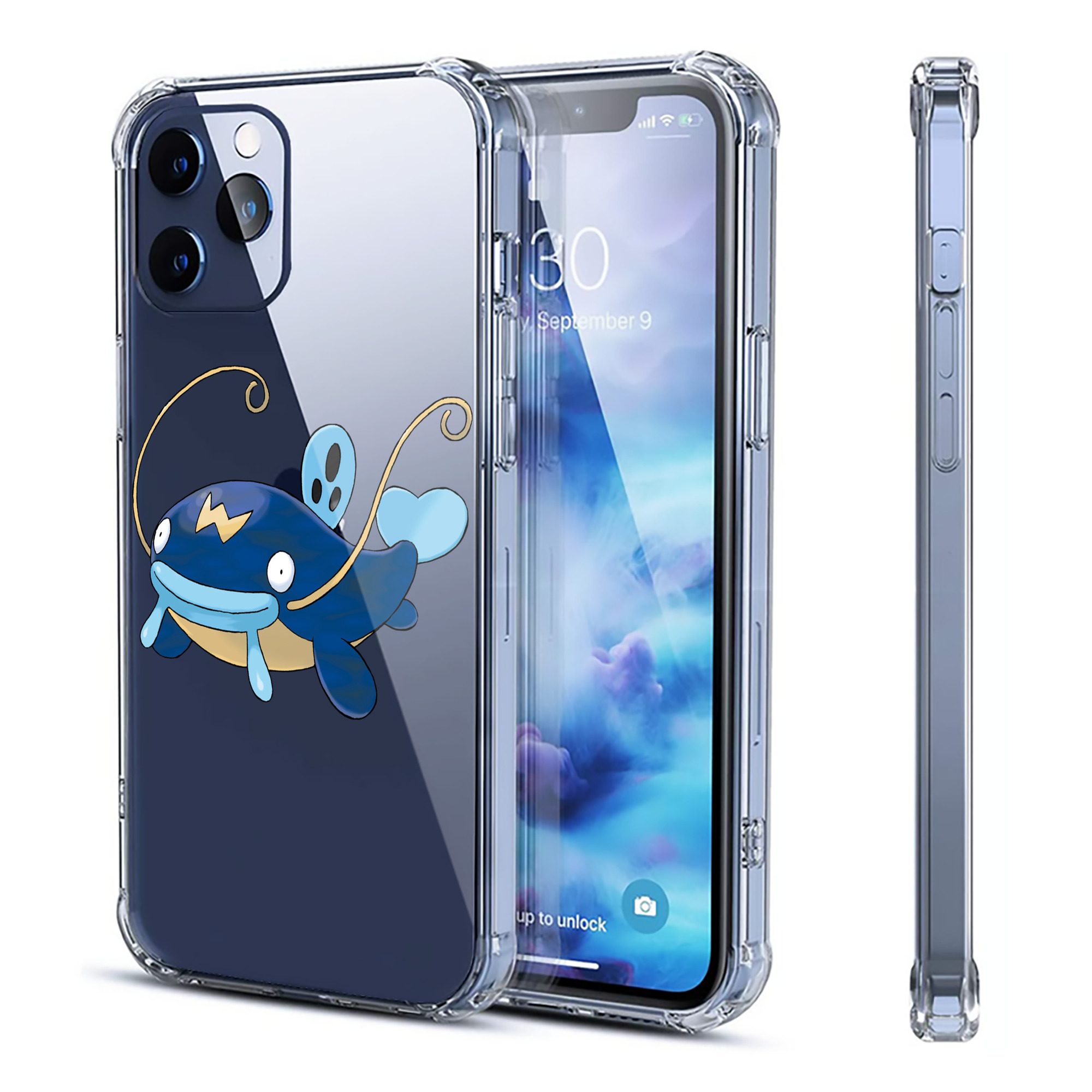 （画像用） ポケットモンスター Pokémon 【iPhone 12シリーズ対応】透明スマホケース（クリアソフトケース）